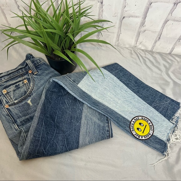 Levi’s 501 Patchwork Ragged Lands Denim Jeans - Picture 2 of 13